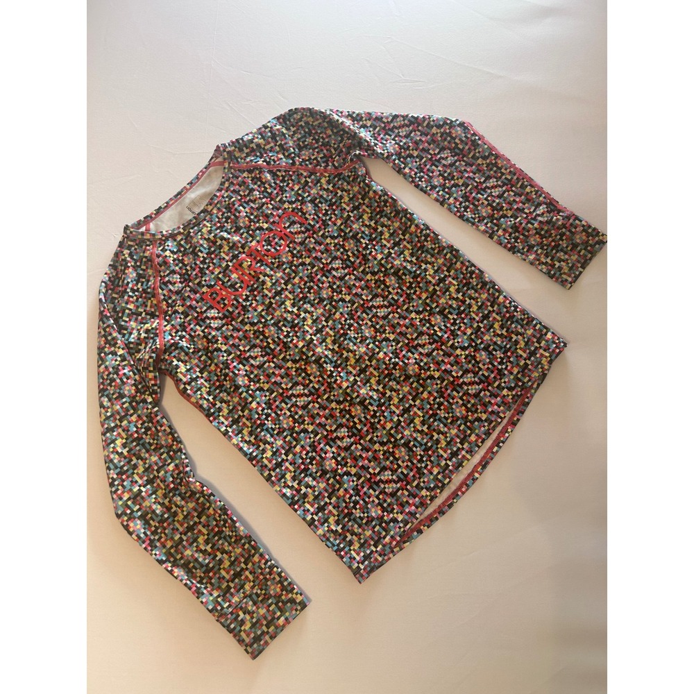 Burton Base Layer Top Womens Medium Multi Pixel Print Dryride Long Sleeve